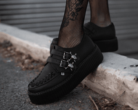 Black TUKskin™ 2 - Buckle Skull Creeper - T.U.K.V9743-03