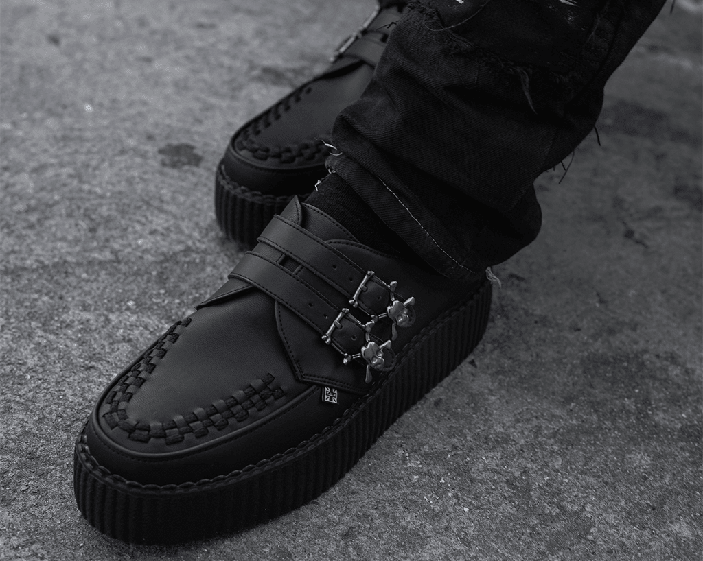 Black TUKskin™ 2 - Buckle Skull Creeper - T.U.K.V9743-03