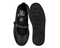 Black TUKskin™ 2-Strap Pointed Mary Jane - T.U.K.F3500L-05