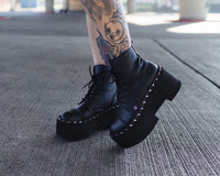 A3333 Black TUKskin 7-Eye Dino Flat Boot
