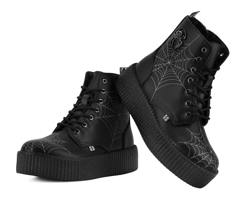 V3435 Black TUKskin 7 eye Spiderweb Viva Mondo Boot V3435-03