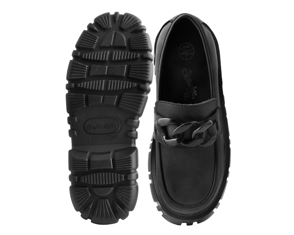 Black TUKskin™ Anarchic Airship Chain Loafer - T.U.K.T2333-03