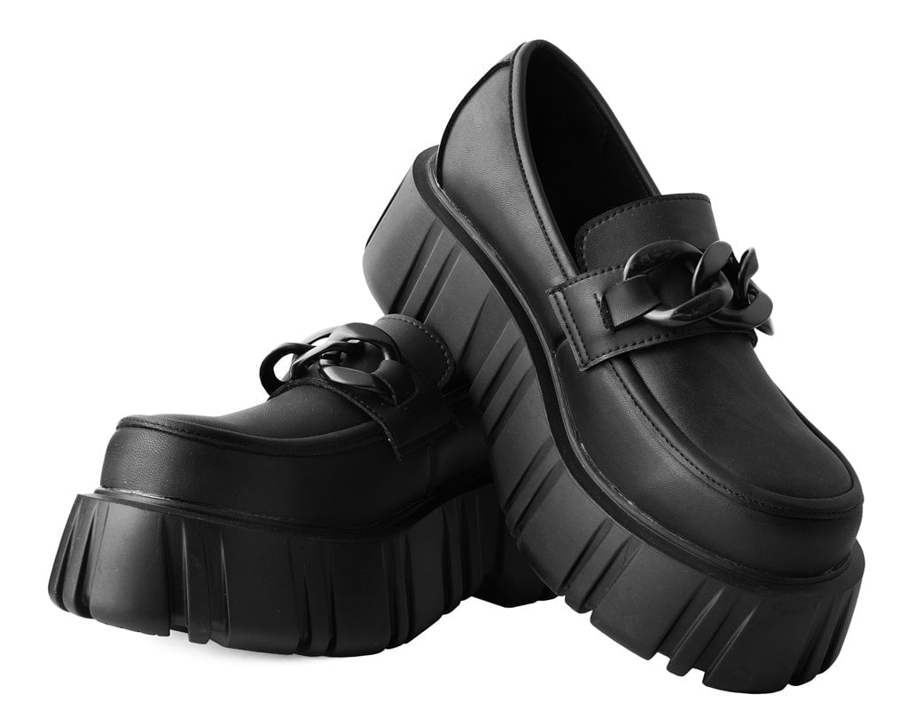 Black TUKskin™ Anarchic Airship Chain Loafer - T.U.K.T2333-03