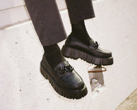 Black TUKskin™ Anarchic Airship Chain Loafer - T.U.K.T2333-03