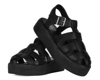 V3381 Black TUKskin Fisherman Mondo Sandal