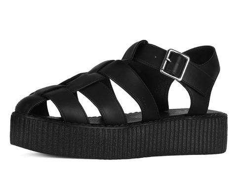 Black TUKskin Fisherman Mondo Sandal - T.U.K.V3381-03