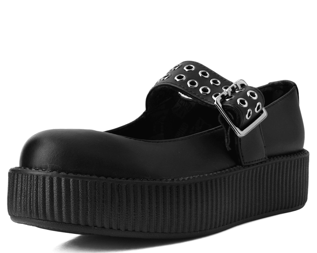 V9595L Black TUKskin™ Mary Jane Viva Mondo Creeper