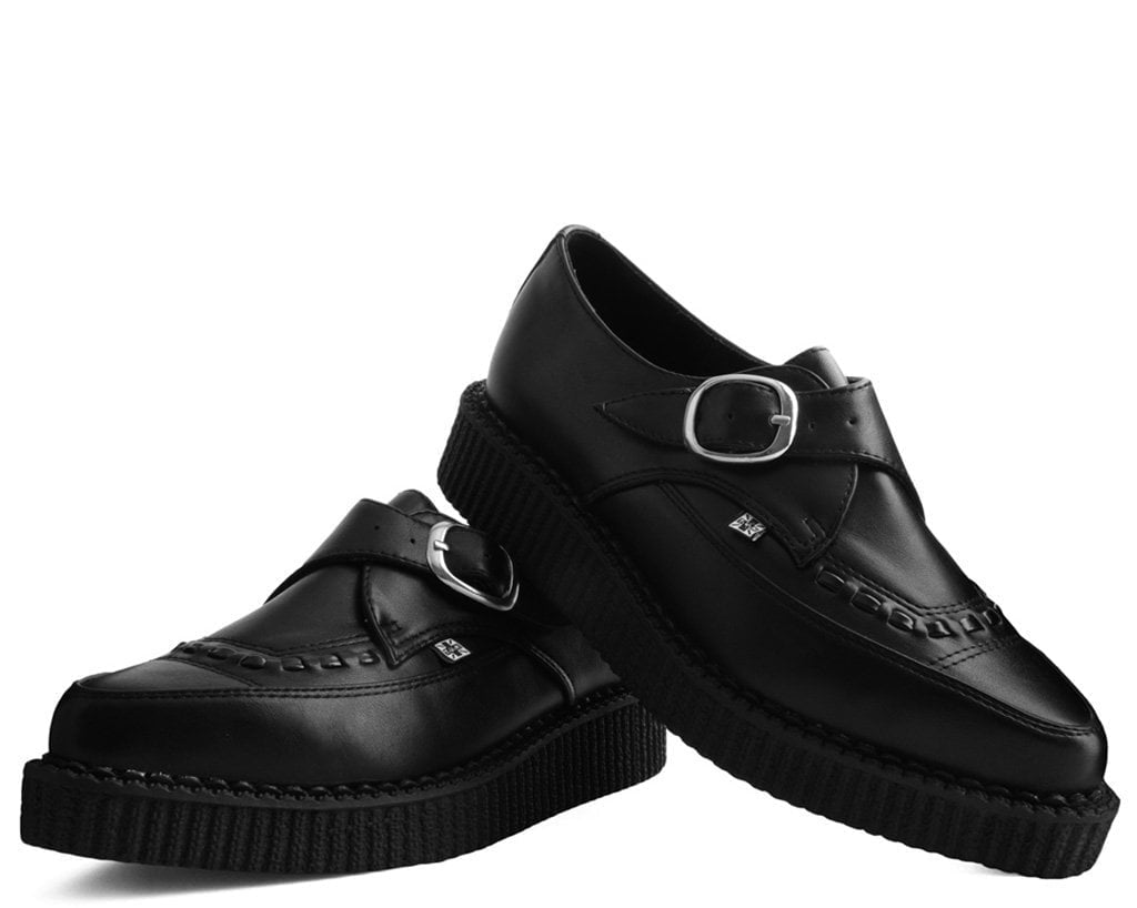 Black TUKskin™ Pointed Buckle Creeper - T.U.K.A9324-03