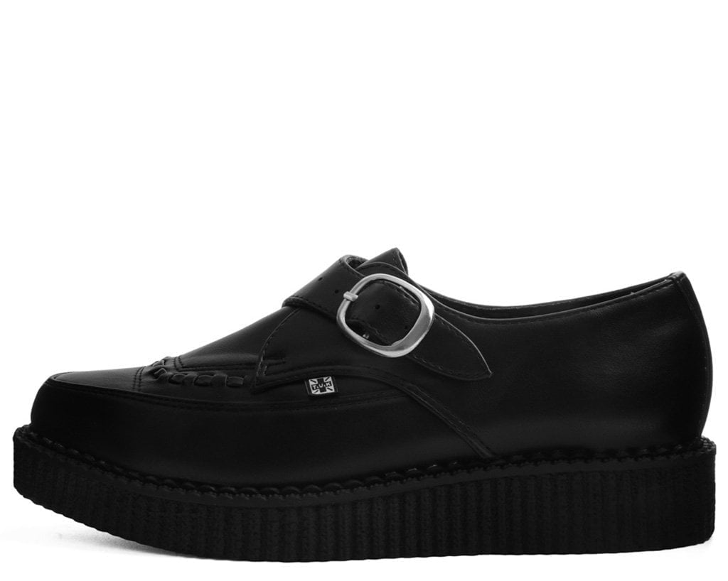 Black TUKskin™ Pointed Buckle Creeper - T.U.K.A9324-03