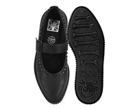 A3354L Black TUKskin Pointed Collar Mary Jane