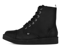 Black TUKskin™ Pointed Lace Up Boot - T.U.K.A9636-03