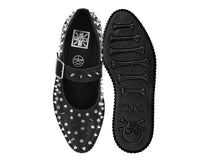 A3355L Black TUKskin Pointed Spike Mary Jane