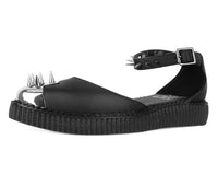 A3270L Black TUKskin Pointed Spikes Mary Jane Sandal