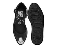 A3270L Black TUKskin Pointed Spikes Mary Jane Sandal