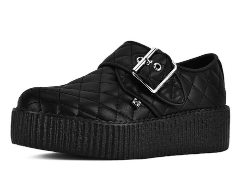 Black TUKskin Quilted Buckle Viva Mondo Creeper - T.U.K.V3301-03