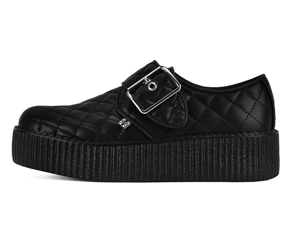 Black TUKskin Quilted Buckle Viva Mondo Creeper - T.U.K.V3301-03