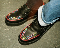 V3302 Black TUKskin Rainbow Interlace Viva Mondo Creeper