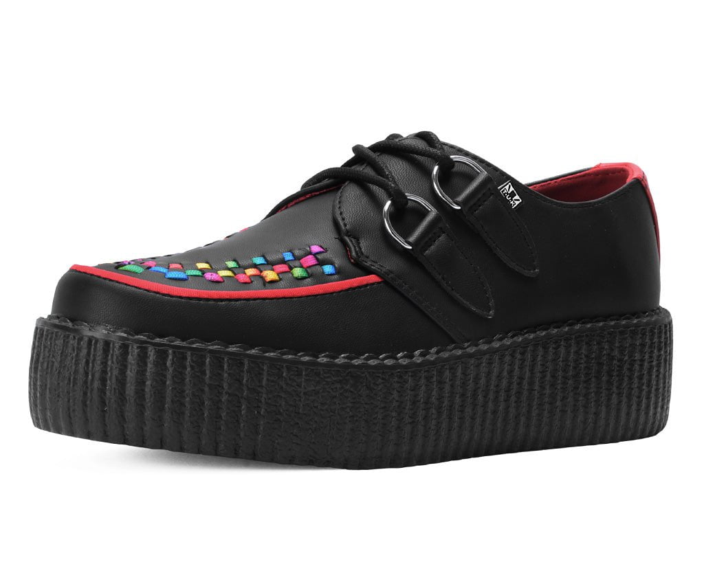 V3302 Black TUKskin Rainbow Interlace Viva Mondo Creeper