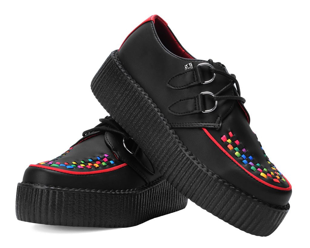 V3302 Black TUKskin Rainbow Interlace Viva Mondo Creeper