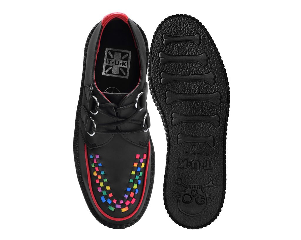 V3302 Black TUKskin Rainbow Interlace Viva Mondo Creeper