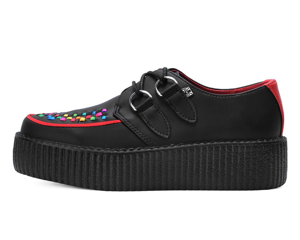 V3302 Black TUKskin Rainbow Interlace Viva Mondo Creeper