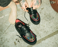 V3302 Black TUKskin Rainbow Interlace Viva Mondo Creeper