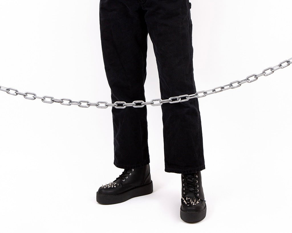 V3331 Black TUKskin Spiked Viva Mondo Boot