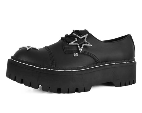 A3277 Black TUKskin Star Double Decker Brogue