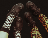 A3277 Black TUKskin Star Double Decker Brogue