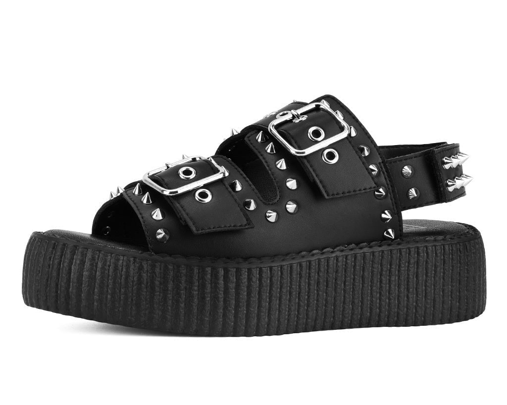 V3477L Black TUKskin Studded Viva Mondo Sandal