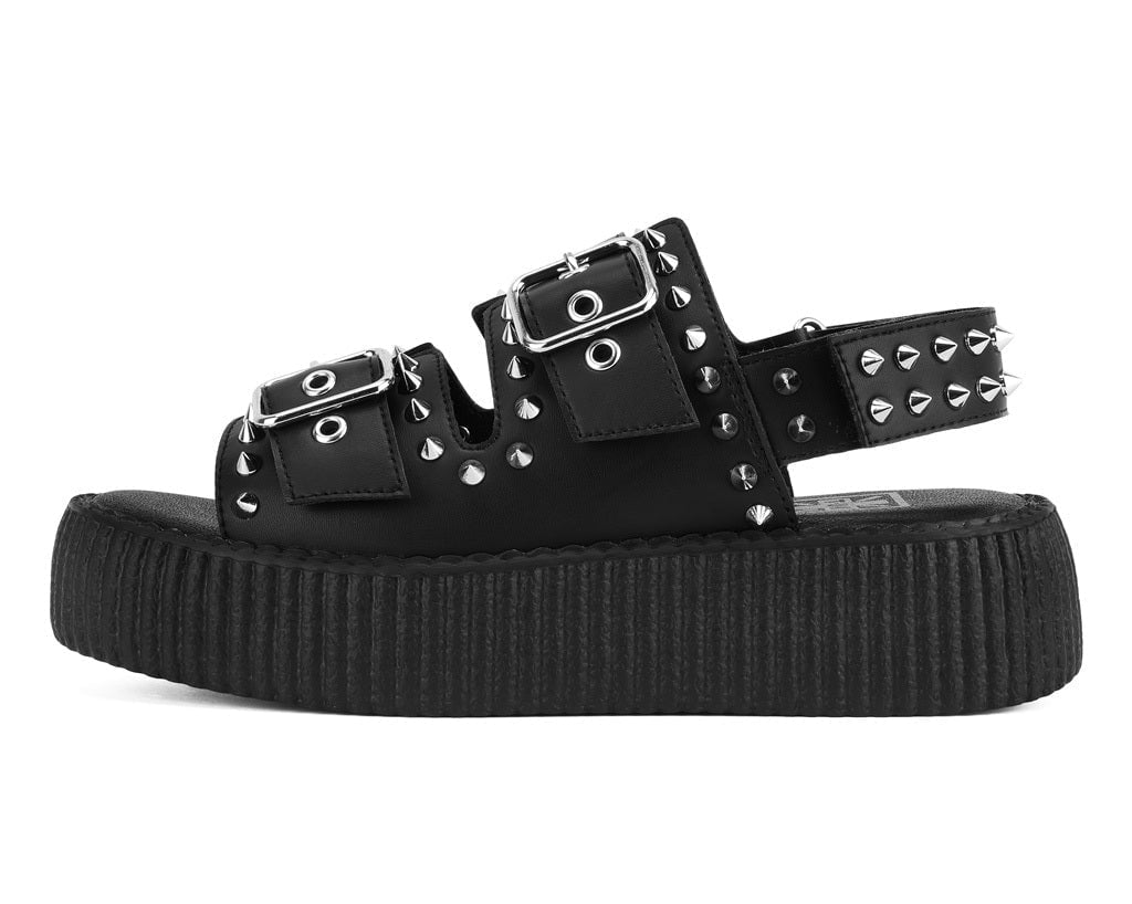 V3477L Black TUKskin Studded Viva Mondo Sandal