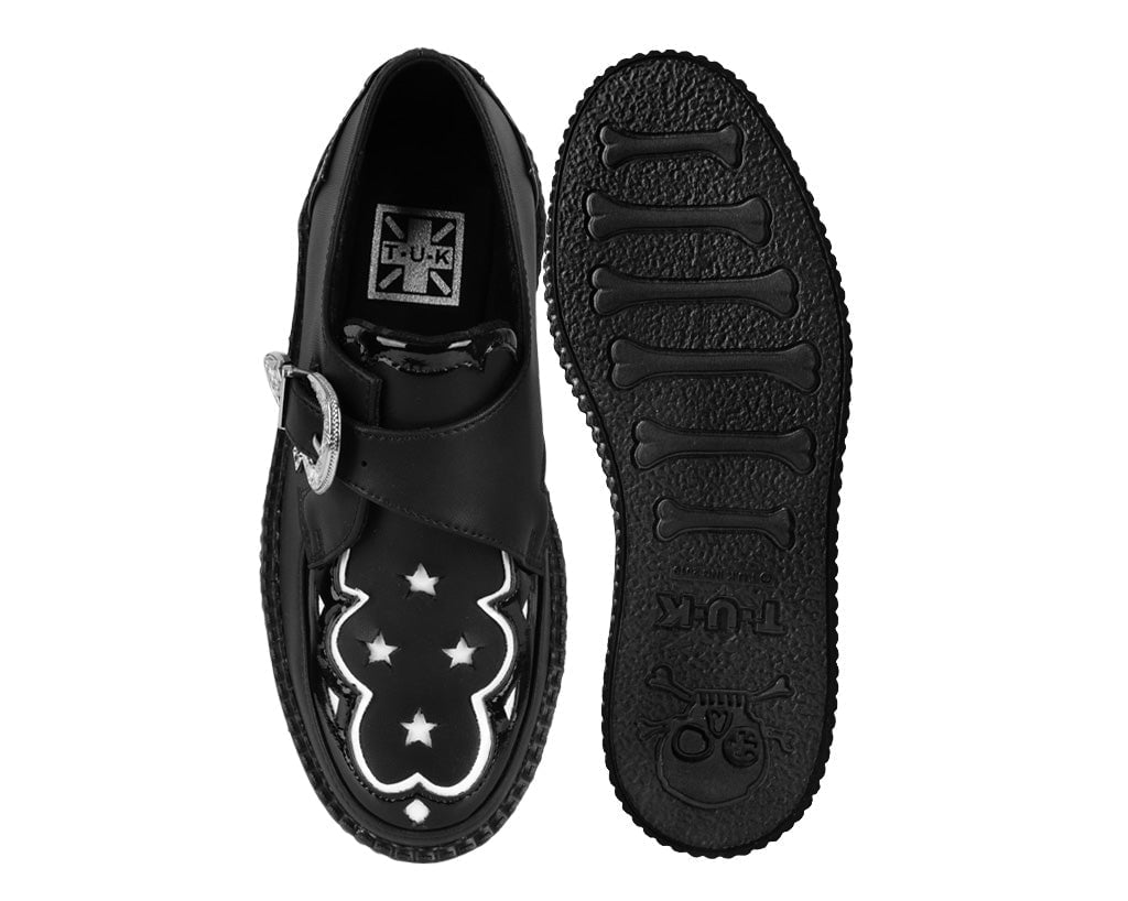 Black TUKskin Western Buckle Viva Mondo Creeper - T.U.K.V3287-03