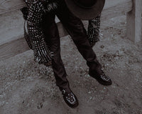 Black TUKskin Western Buckle Viva Mondo Creeper - T.U.K.V3287-03