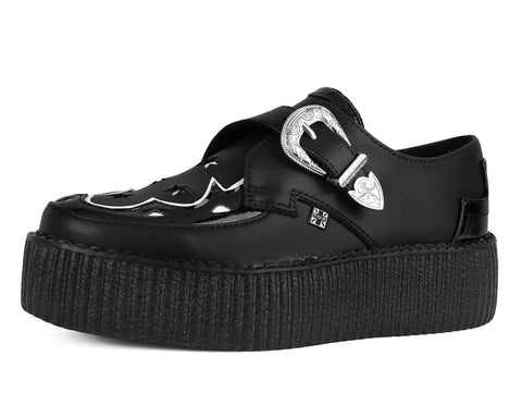 Black TUKskin Western Buckle Viva Mondo Creeper - T.U.K.V3287-03
