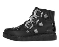A3286 Black TUKskin Western Star 3-Buckle Pointed Boot