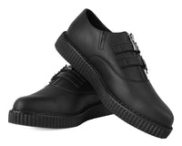 A3210 Black TUKskin Zipper Skull Pointed Creeper