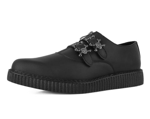Black TUKskin Zipper Skull Pointed Creeper - T.U.K.A3210-03
