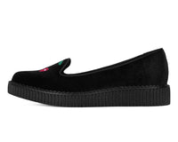 A3338L Black Velvet Cherry Ballet Flat