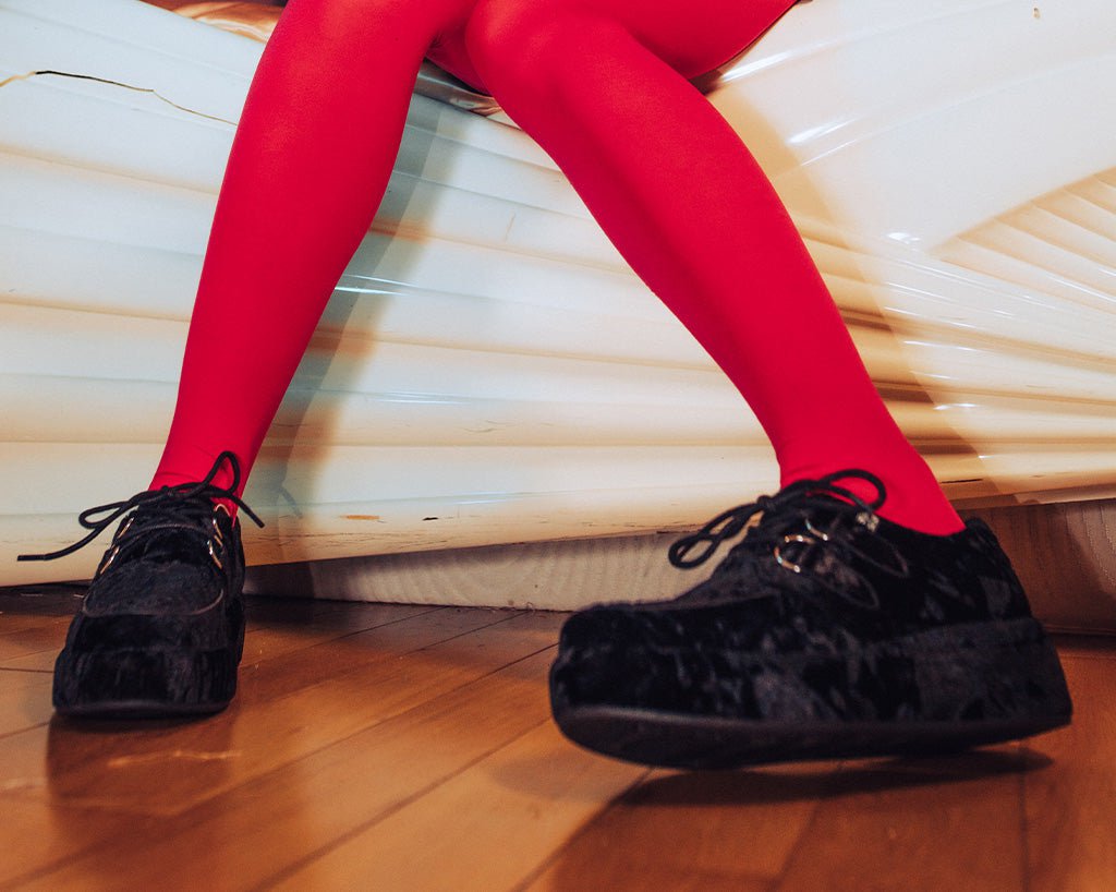 A3239 Black Velvet Wrapped Viva Mondo Creeper