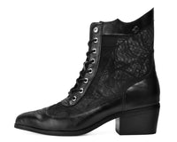 A3310L Black Victorian Mesh Spiderweb Boot