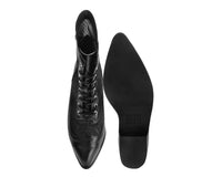 A3310L Black Victorian Mesh Spiderweb Boot