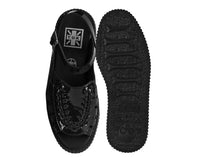 Black Vinyl Glitter Interlace Viva Mondo Sandal - T.U.K.V3492L-05