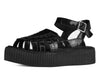 Black Vinyl Glitter Interlace Viva Mondo Sandal