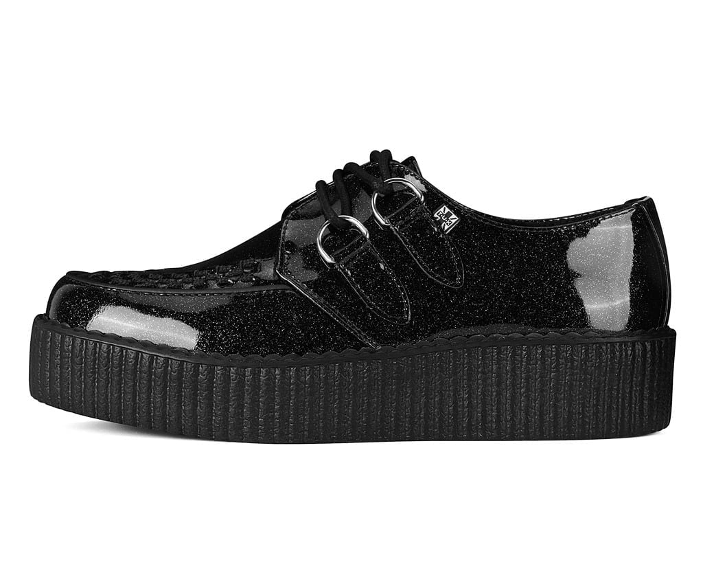 Black Vinyl Glitter Viva Mondo Creeper - T.U.K.V3490-03