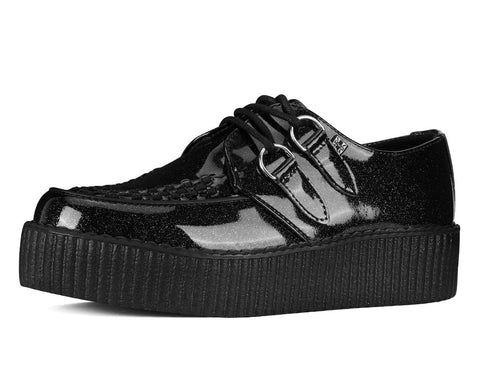 Black Vinyl Glitter Viva Mondo Creeper - T.U.K.V3490-03