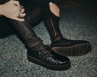 Black Wavy Patent Viva Mondo Creeper - T.U.K.V3204-03