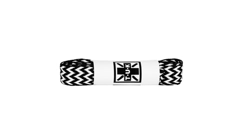LC067-75-FTBWCK Black & White Chevron Flat Laces LC067-75-FTBWCK