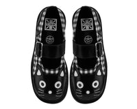 T2363 Black & White Gingham Kitty Mary Jane
