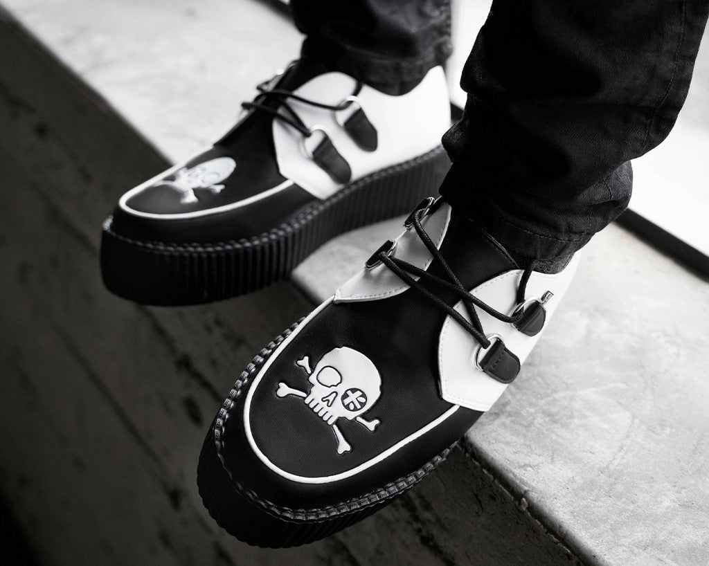 Black & White Pirate Viva Mondo Creeper - T.U.K.V3209-03