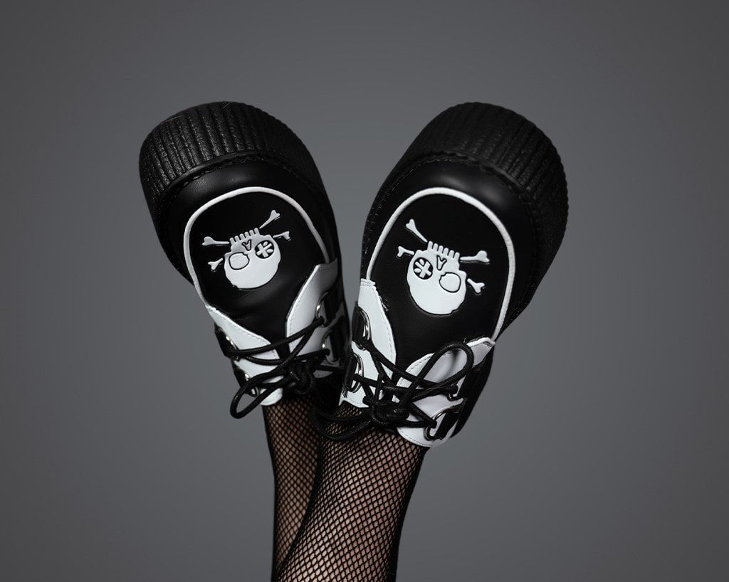 Black & White Pirate Viva Mondo Creeper - T.U.K.V3209-03